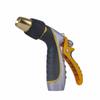 Adjustable 3-Way Rear Trigger Metal Hose Nozzle with Brass Head And TPR Grip