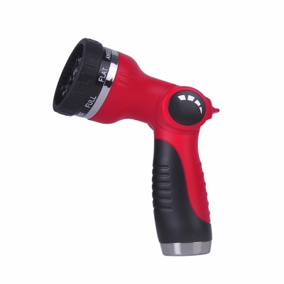 8-Pattern Garden Hose Nozzle with Thumb ON/OFF Flow Control