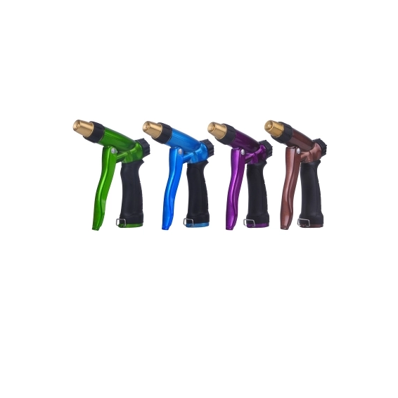 Heavy Duty Zinc Front Trigger Hose Nozzle with Adjustable Metal Head and Flow Control