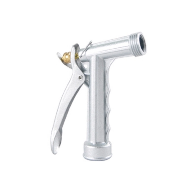 Adjustable Zinc Hose Nozzle with Rear Trigger and Attachable Threaded Head