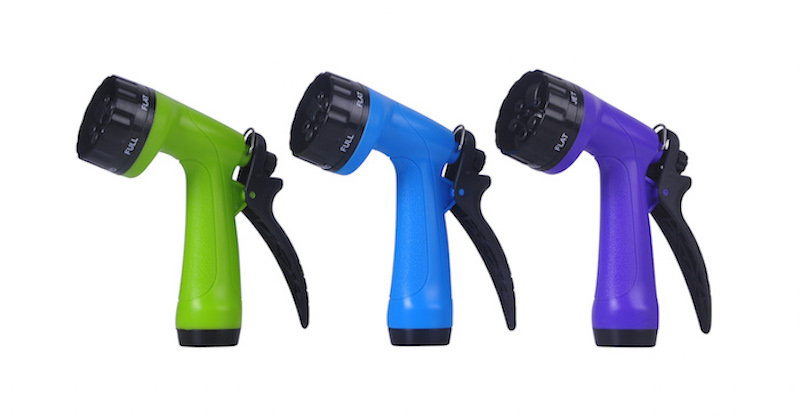 6-Pattern Plastic Hose Nozzle with Rear Trigger