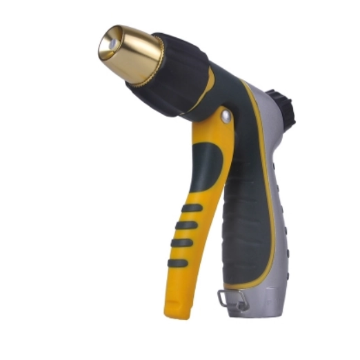 Heavy-Duty 3-Way Front Trigger Hose Nozzle with Adjustable Brass Head