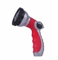 6-Pattern Heavy-Duty Metal Hose Nozzle with Thumb ON/OFF Control