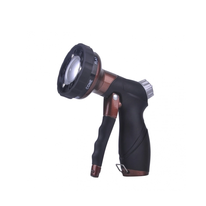 Deluxe Heavy-Duty Front Trigger 6-Pattern Metal Nozzle