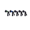 Rear Trigger 6-Pattern Die-Cast Metal Garden Hose Nozzle