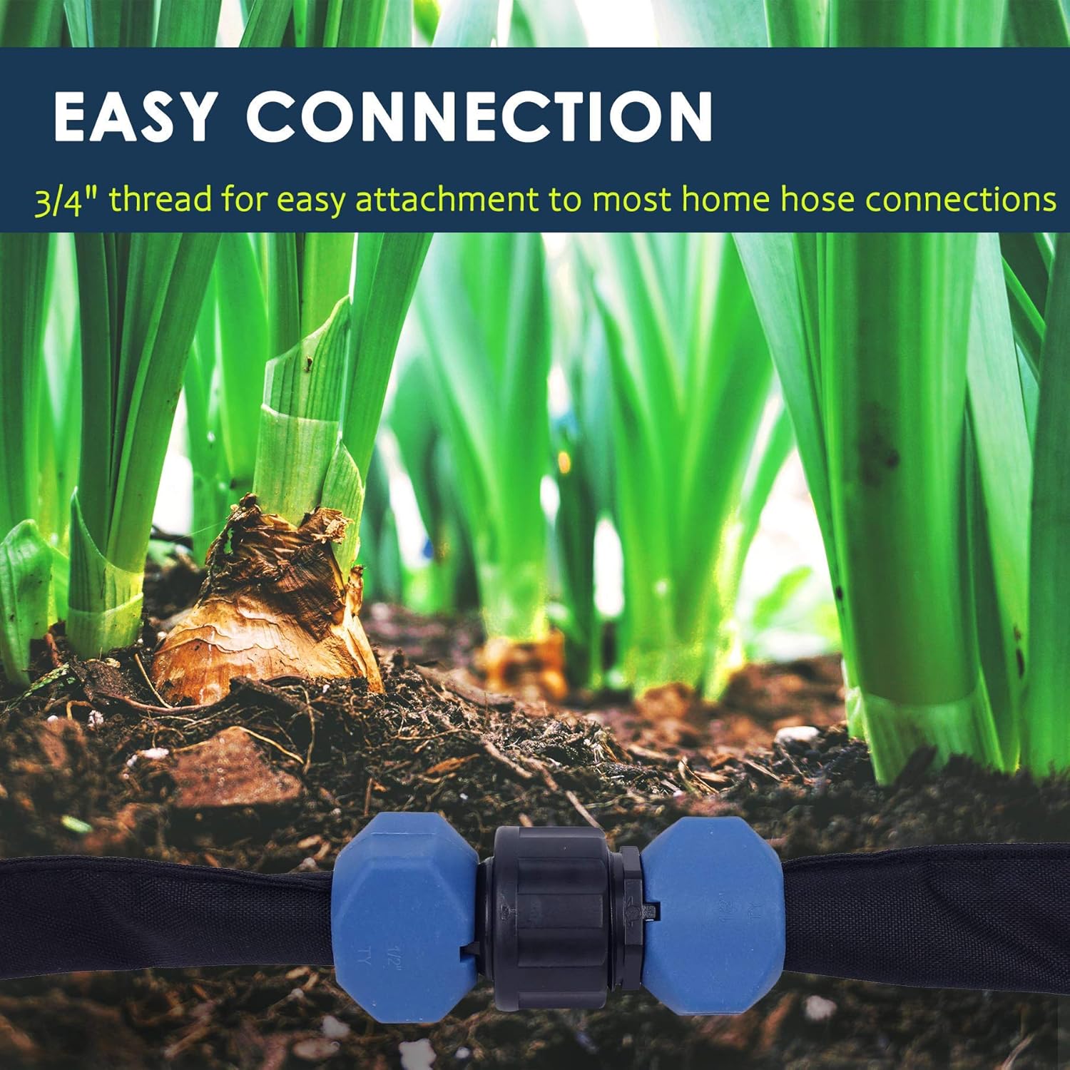 25 FT Soaker Hose with Precise Water Control