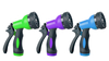 8-Pattern Plastic Garden Hose Nozzle with Rear Trigger And Rubberized Grip
