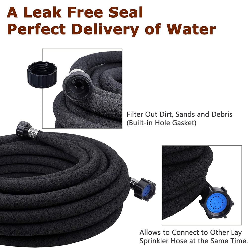 50FT Flexible Buriable Soaker Hose for Landscapes