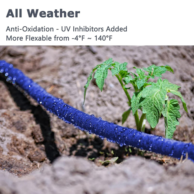 50FT Water-Saving Soaker Hose for Large Gardens