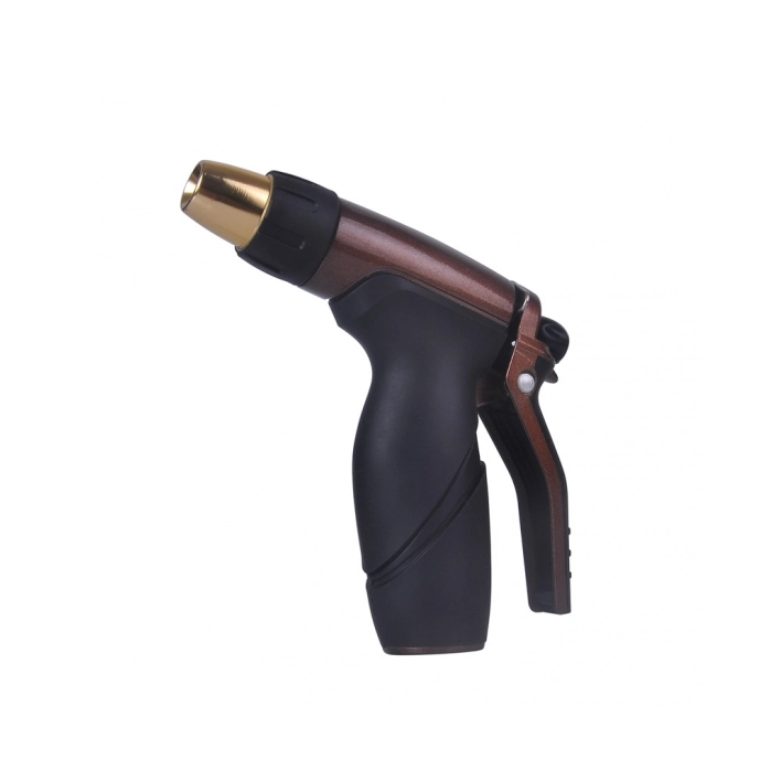 Heavy-Duty Zinc Alloy 3-Way Hose Nozzle with Brass Head And Rear Trigger