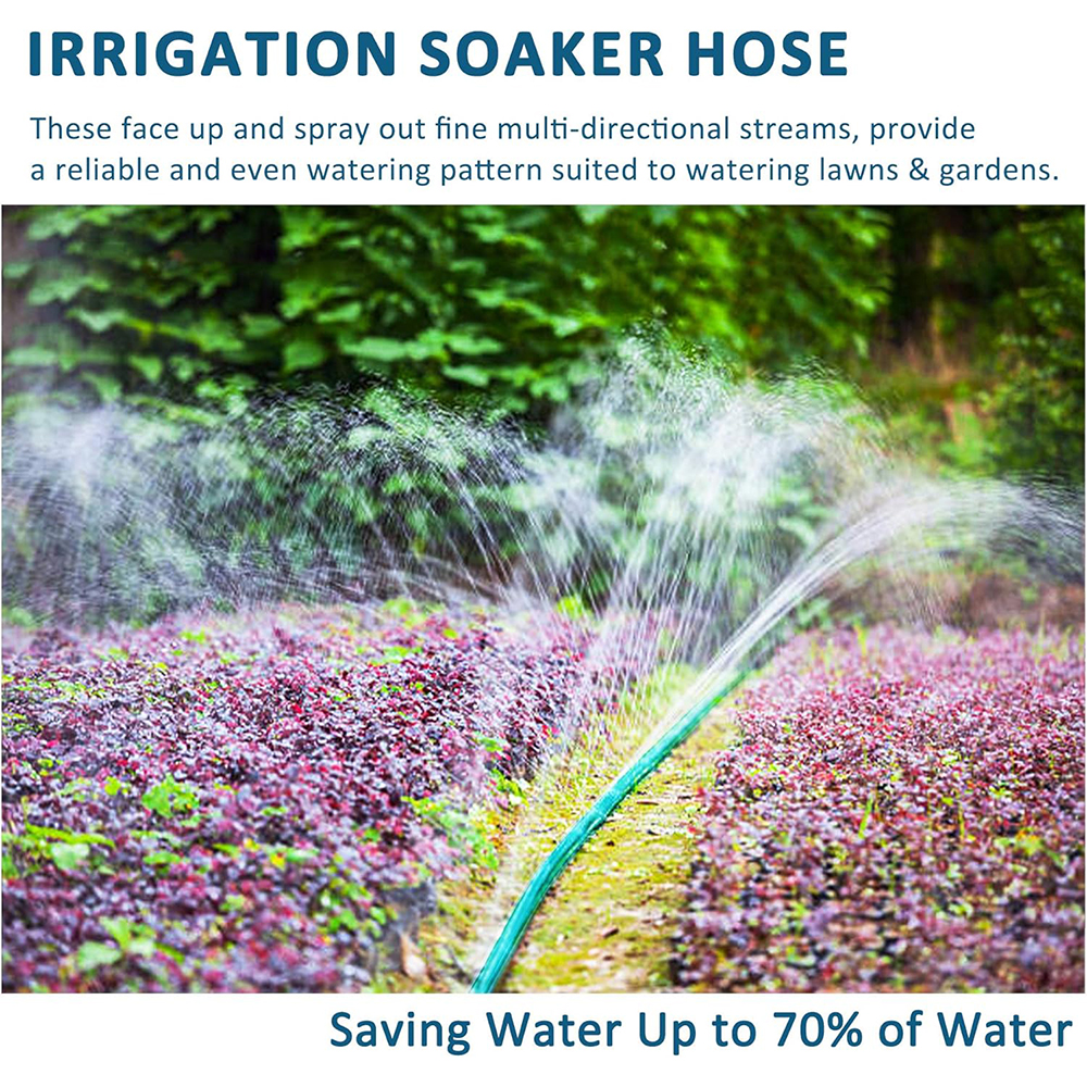 25FT Soaker Hose and Sprinkler for Small Gardens and Flower Beds
