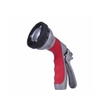 Heavy-Duty 6-Pattern Metal Garden Hose Nozzle with Rear Trigger And Zinc Body