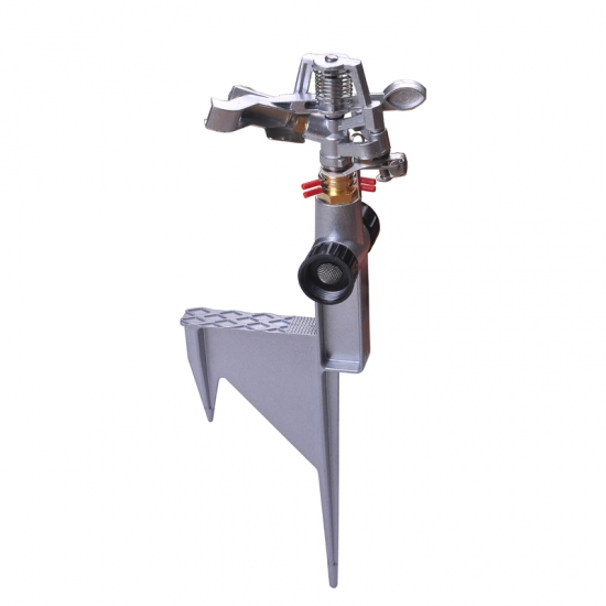 Heavy Duty Metal Impulse Sprinkler with Step-on Spike